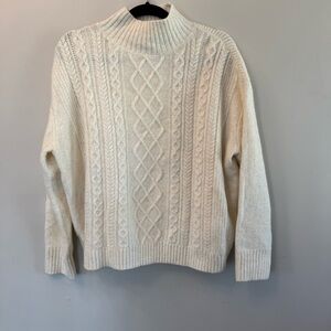 Cream Cable‎ Knit Sweater